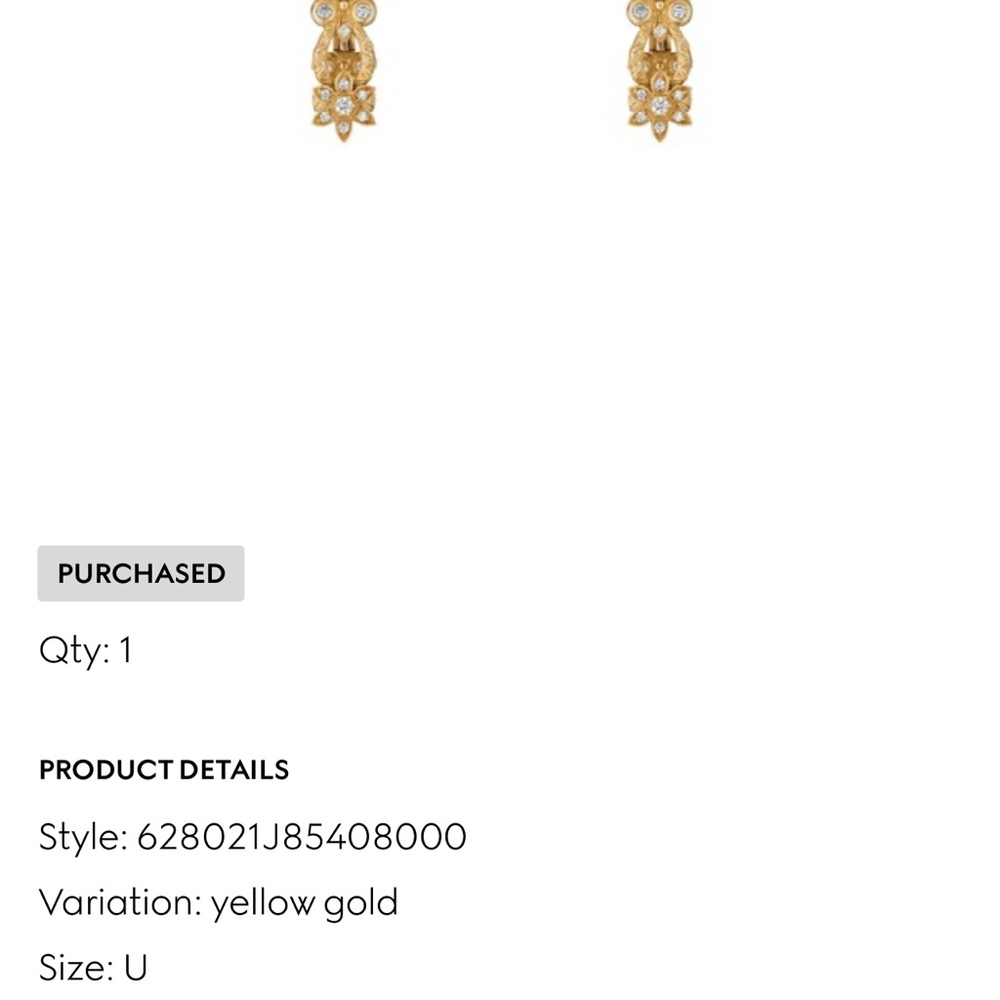 Gucci Yellow Gold Earrings